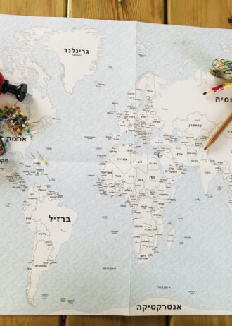 מפת העולם לצביעה