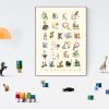 ⁦פוסטר ABC עם חיות בצבעי מים⁩ – תמונה ⁦3⁩
